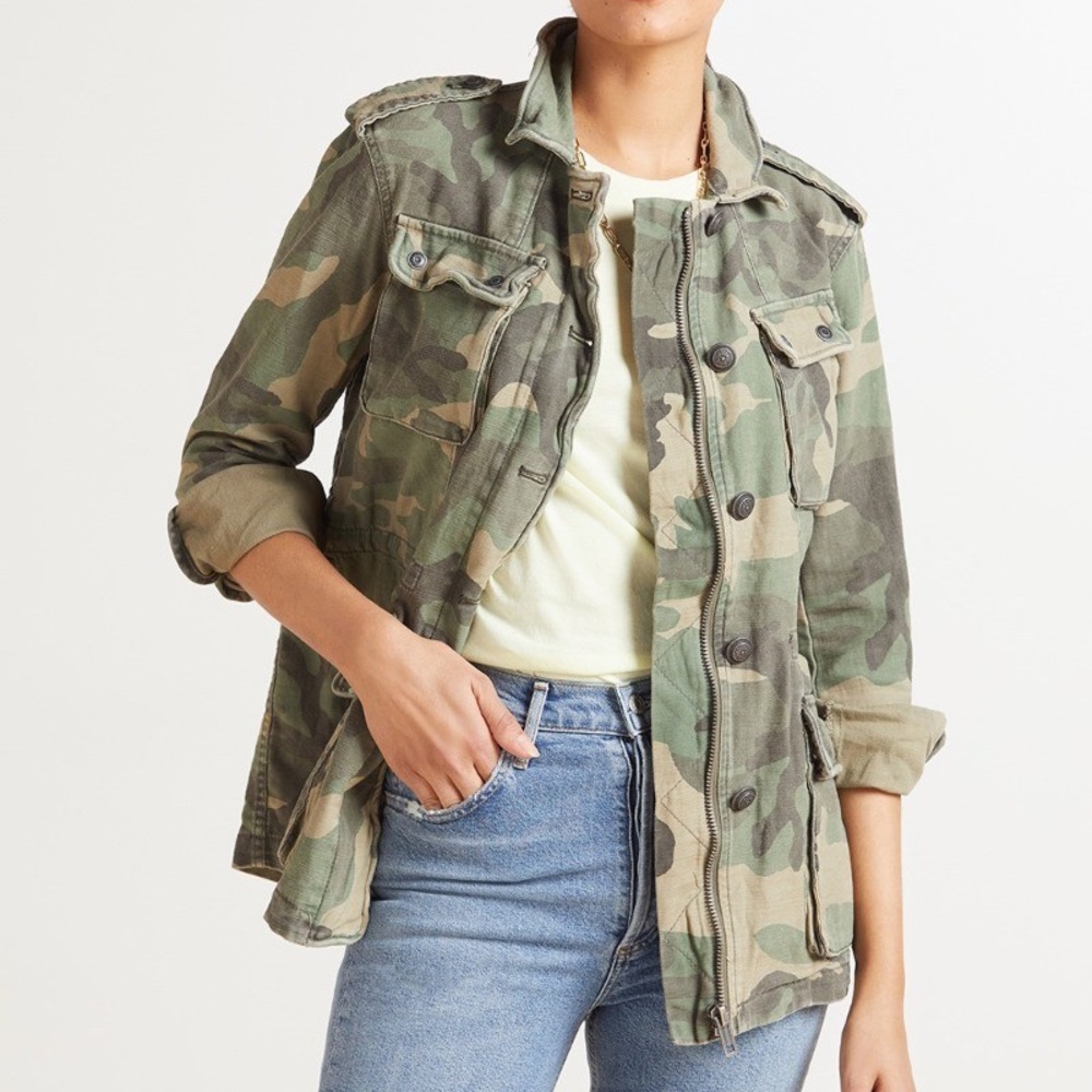 Free People utility camo jacket, Color: Camo, Size: Medium